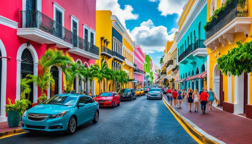 Colorful street in Old San Juan