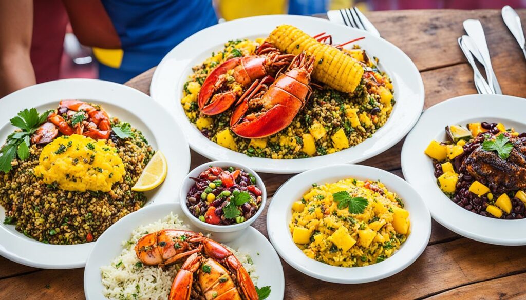 Delicious Jamaican dishes in Montego Bay